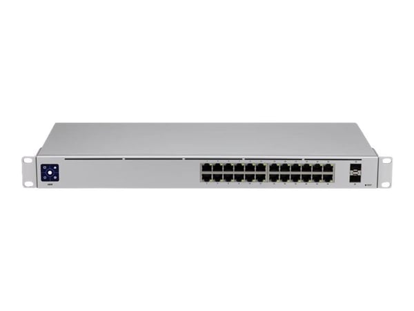 Ubiquiti UniFi Switch USW-24 - Switch - Administreret - 24 x 10/100/1000 + 2 x Gigabit SFP - desktop, monterbar på stativ