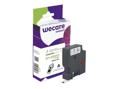 Wecare connect - Hvit bakgrunn med svarte bokstaver - Rull (1,2 cm x 7 m) 1 kassett(er) merketape - for DYMO LabelMANAGER 210D, 280, 360D, 420P, 50...