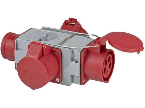 Brennenstuhl 1081640, 400 V, 16 A, Harmaa, Punainen, IP44, 185 mm, 230 mm