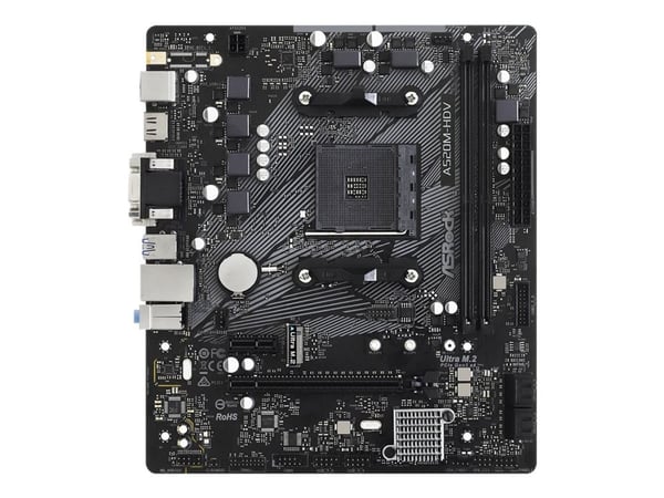 ASRock A520M-HDV - Hovedkort - micro ATX - Socket AM4 - AMD A520 Chipset - USB 3.2 Gen 1 - Gigabit LAN - innbygd grafikk (CPU kreves) - HD-lyd (8-k...