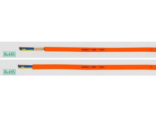 HELUKABEL H05BQ-F, Pienjännitekaapeli, Oranssi, Polyvinyylikloridi (PVC), Polyvinyylikloridi (PVC), Kupari, 500 V
