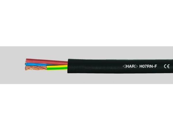 HELUKABEL H07RN-F, Pienjännitekaapeli, Musta, Kumi, Cooper, 1,5 mm², 14,4 kg/km