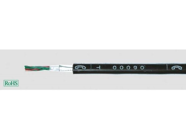 HELUKABEL 34104, Pienjännitekaapeli, Musta, Kupari, 0.6 mm², 113 kg/km, -20 - 50 °C