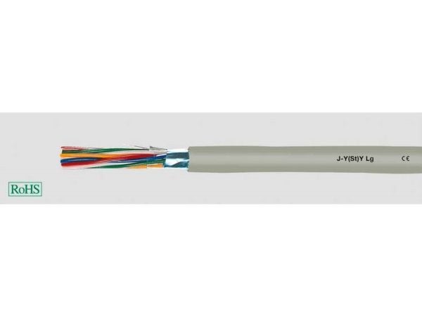 HELUKABEL 33020, Lågspänningskabel, Grå, Koppar, 0.8 mm ², 41 kg/km, -30 - 70 ° C