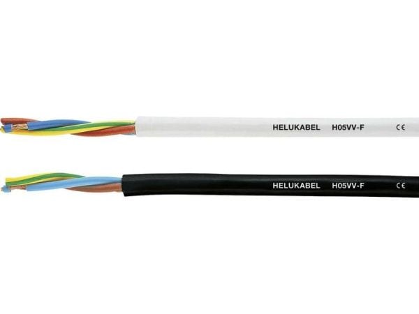 HELUKABEL H07V-K, Pienjännitekaapeli, Musta, Polyvinyylikloridi (PVC), Polyvinyylikloridi (PVC), Cooper, 5 - 70 °C