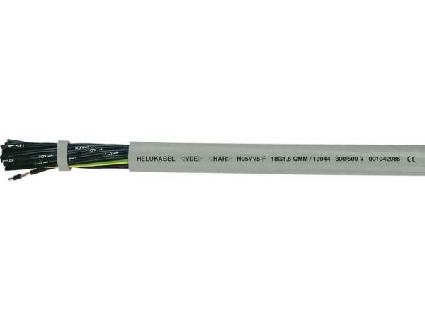 HELUKABEL H05VV5-F, Pienjännitekaapeli, Harmaa, Polyvinyylikloridi (PVC), Polyvinyylikloridi (PVC), Cooper, -5 - 70 °C