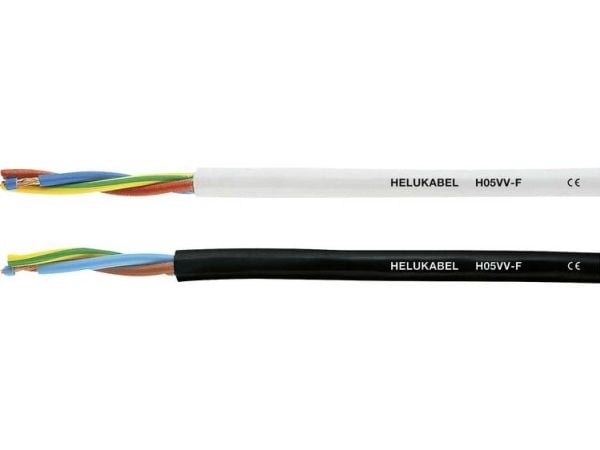 HELUKABEL H07V-K, Pienjännitekaapeli, Musta, Polyvinyylikloridi (PVC), Polyvinyylikloridi (PVC), Cooper, 5 - 70 °C