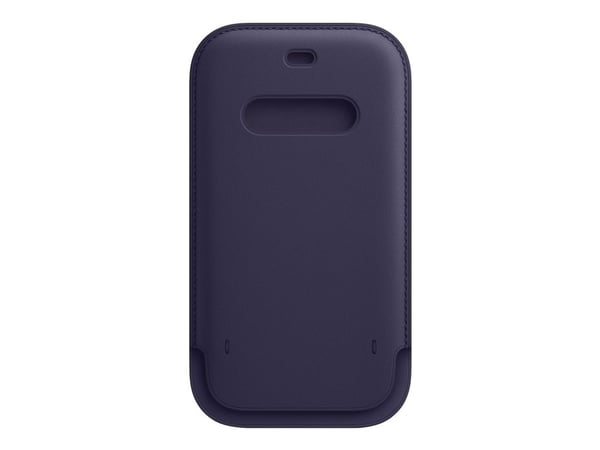 Apple - Beskyttelsesmuffe for mobiltelefon - med MagSafe - lær - dyp fiolett - for iPhone 12, 12 Pro