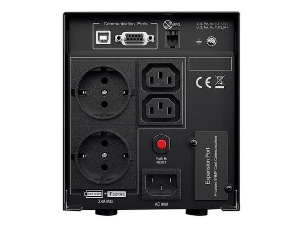 CyberPower Professional Tower Series PR750ELCDGR - UPS - AC 230 V - 675 Watt - 750 VA - 1-fas - RS-232, USB - utgångskontakter: 4 - aktive PFC - svart
