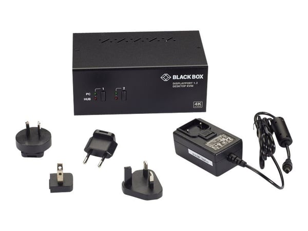 Black Box - KVM / lyd / USB-svitsj - 2 x KVM/lyd/USB - 1 lokalbruker - stasjonær - TAA-samsvar - med 2-års Double Diamond Warranty