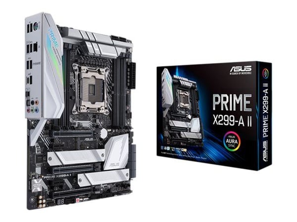 ASUS PRIME X299-A II - Bundkortti - ATX - LGA2066-asennuspaikka - X299-piirisarja - USB-C Gen2, USB 3.2 Gen 1, USB 3.2 Gen 2 - Gigabit LAN - HD-ään...