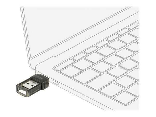 DeLOCK USB 2.0 Bluetooth 4.0 Adapter 2 in 1 USB Type-C™ or Type-A, Langaton, USB, Bluetooth, 3 Mbit/s, Läpinäkyvä