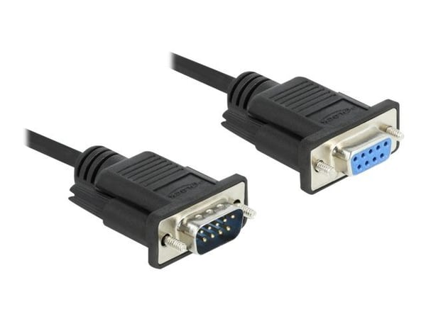 DeLOCK 86613, Musta, 0,5 m, RS-232, RS-232, Uros, Naaras