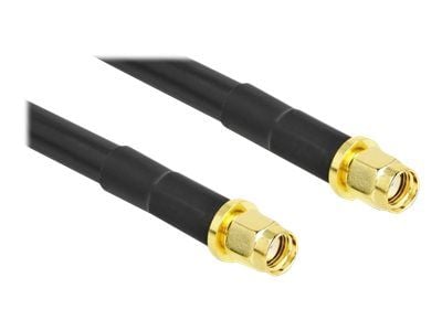 Delock - Antennikaapeli - RP-SMA stik til RP-SMA stik - 2 m - koaksial - sort