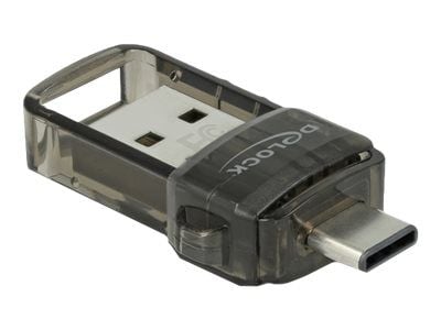 DeLOCK USB 2.0 Bluetooth 4.0 Adapter 2 in 1 USB Type-C™ or Type-A, Langaton, USB, Bluetooth, 3 Mbit/s, Läpinäkyvä