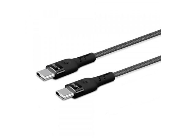 SAVIO CL-151 - USB-kabel - USB-C (hann) til USB-C (hann) - USB 2.0 - 20 V - 3 A - 2 m - USB Power Delivery (60W) - svart