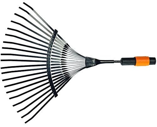 Fiskars 1000644, Lehtiharava, Terästä, Musta, Oranssi, 470 mm, 445 g
