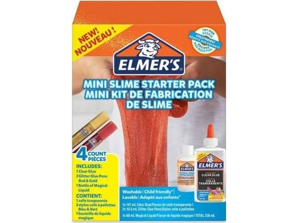 Elmer's Mini Slime guld/rød StarterKit