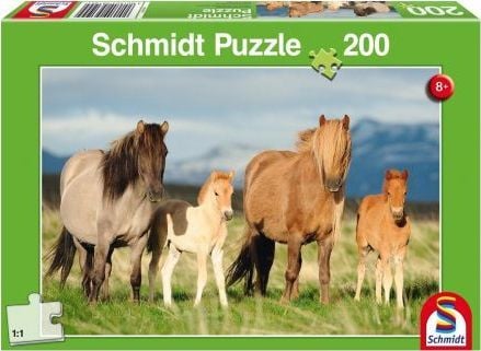 Schmidt Spiele Puzzle 200 Horses - familiebilde G3