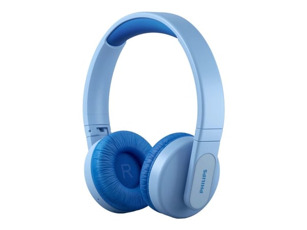 Philips Kids TAK4206BL - Hörlurar - på örat - Bluetooth - trådlös, kabelansluten - 3,5 mm kontakt - blå