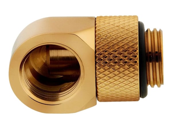 CORSAIR Hydro X Series 90° Rotary Adapter - Armatur for væskekjølesystem - gull (en pakke 2)