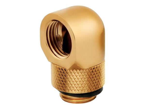 CORSAIR Hydro X Series 90° Rotary Adapter - Armatur for væskekjølesystem - gull (en pakke 2)
