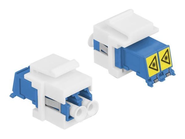 Delock - Modulär insats (koppling) - LC SM X 2 - vit, blå