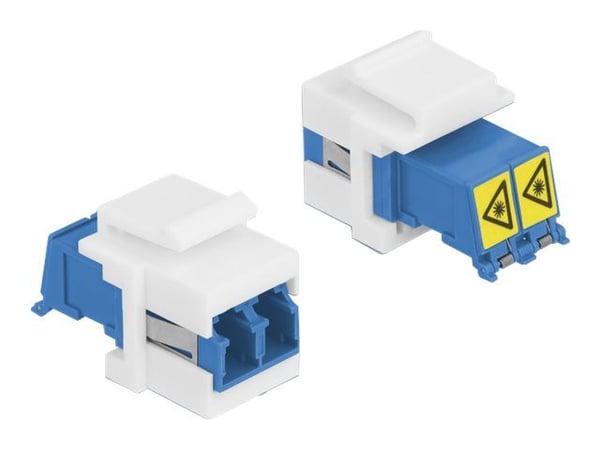 Delock - Modulär insats (koppling) - LC SM X 2 - vit, blå