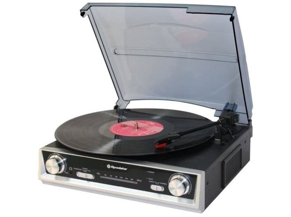 Roadstar TTR-8634, Sort, Sølv, 33,45,78 RPM, Rotasjon, FM, 3,5 mm, 230 V