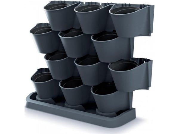 Prosperplast vertikal hage - stående - CASCADE GARDEN - antrasitt