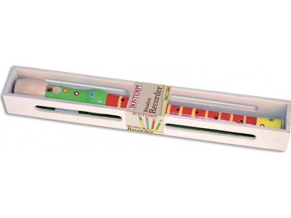 Bontempi Wooden Recorder, Barokk, Sopran/descant, Tre, Flerfarget, 2-deler, 323 mm