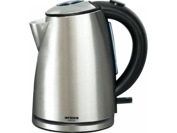 Orava VK-3712, 1,2 l, 1600 W, Sort, Rustfritt stål, Rustfritt stål, Overopphetingsbeskyttelse, Trådløs