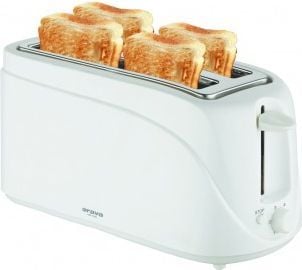 Orava HR-108, 4 skiver, Hvit, 1200 W, 230 V, 50 Hz, 370 mm