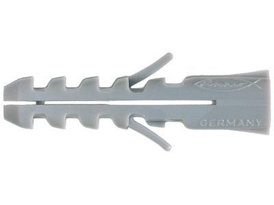 Fischer S 8 DP, Kiinnitystulppa, Tiili, Betoni, Nailon, Nailon, Harmaa, 8 mm
