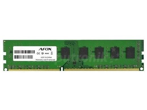 AFOX DDR3 8G 1333 UDIMM, 8 GB, 1 x 8 GB, DDR3, 1333 MHz, 240-pin DIMM, Grønn