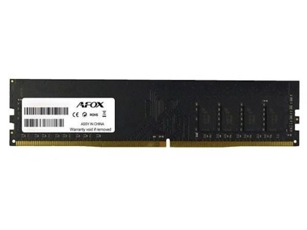 AFOX DDR4 8G 2400 UDIMM, 8 GB, 1 x 8 GB, DDR4, 2400 MHz, 288-pin DIMM, Sort