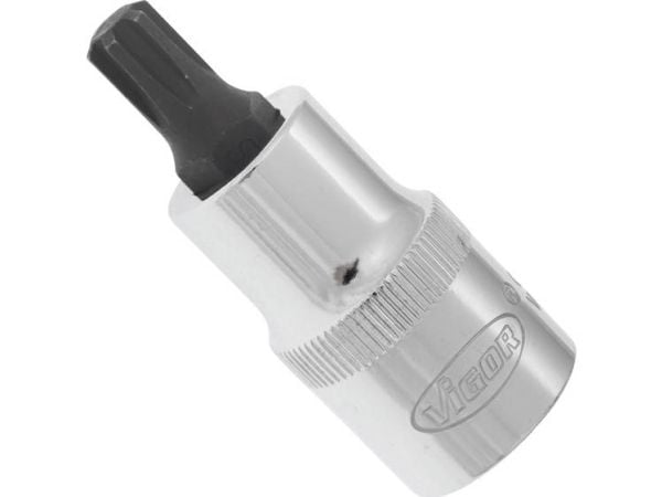Vigor V2205, Kraftpipe, Sølv, 1 hoder, 1/2", Metrisk/imperisk, 12.5 mm