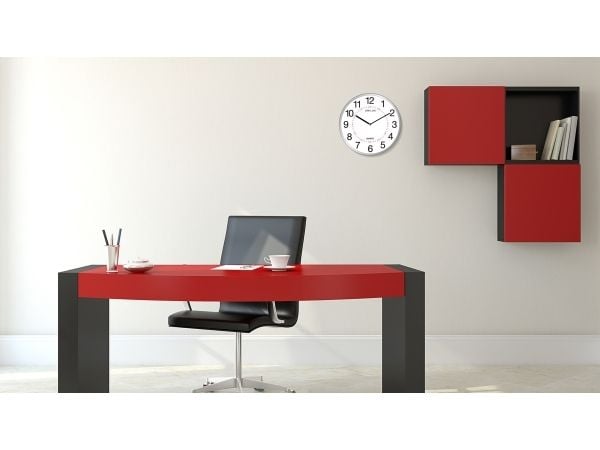Unilux 400094280, Vegg, Quartz clock, Rund, Grå, Plast, Glass