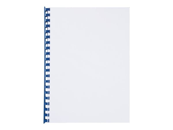 GBC CombBind - 14 mm - 21 ringar - A4 (210 x 297 mm) - 125 ark - blå - 100 stk plastbindningskam - för P/N: 2101435, 4400399, IB271106, IB271717