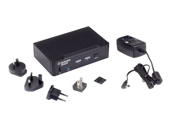 Black Box USB-C 4K KVM Switch, 2-Port - KVM-svitsj - 2 lokalbrukere - stasjonær - TAA-samsvar