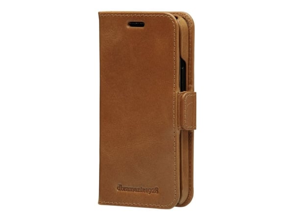 dbramante1928 Lynge - Vikbart fodral för mobiltelefon - narvat läder - tan - för Apple iPhone 12 mini