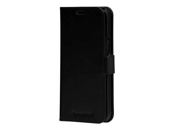 dbramante1928 Lynge - Vikbart fodral för mobiltelefon - narvat läder - svart - för Apple iPhone 12, 12 Pro