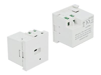 DeLOCK 81312, USB C, Kierrepuristintyyppinen liitin, Valkoinen, Muovi, Teho, 100 - 240 V