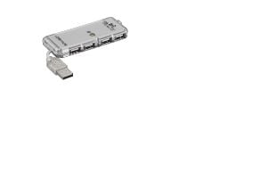 Goobay 68879, USB 2.0, USB 2.0, 480 Mbit/s, Harmaa, Pyöreä kaapeli, 0,06 m