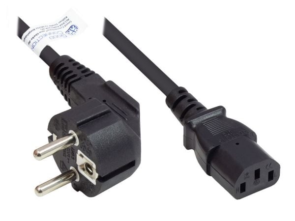 Alcasa P0130-S025, 2,5 m, CEE7/7, IEC C13, H05VV-F, 250 V Alcasa P0130-S025, 2,5 m, CEE7/7, IEC C13, H05VV-F, 250 V