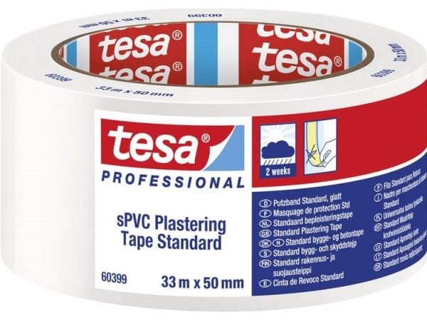 tesa 60399-00005-00 puss-/tapetbånd hvit (L x B) 33,00 m x 50,00 mm 33 m (60399-00005-00)