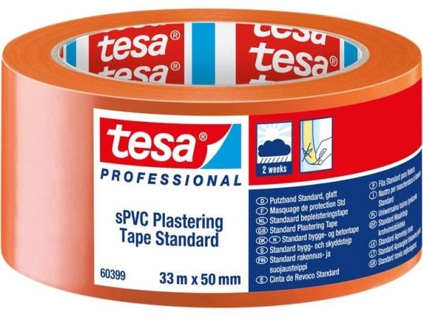 tesa SPVC 60399-00001-01 Rengasnauha tesa® Professional oranssi (L x B) 33 m x 50 mm 1 kpl 1 kpl
