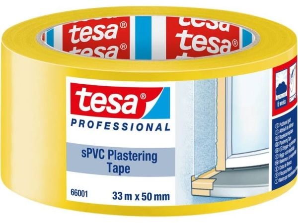 tesa 66001-00001-00 pussbånd gul (L x B) 33,00 m x 50,00 mm