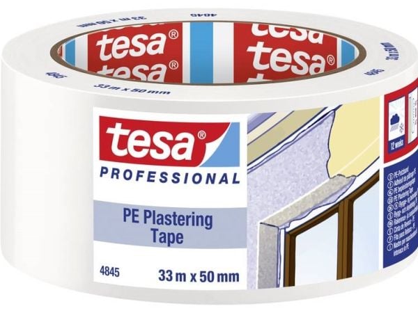 tesa 04845-00001-00 pussbånd hvit (L x B) 33,00 m x 50,00 mm 33 m