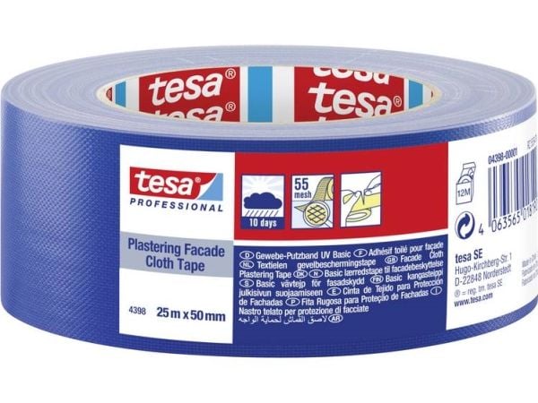 PRO tapematte i stoff UV 25 m 50 mm mørk blå